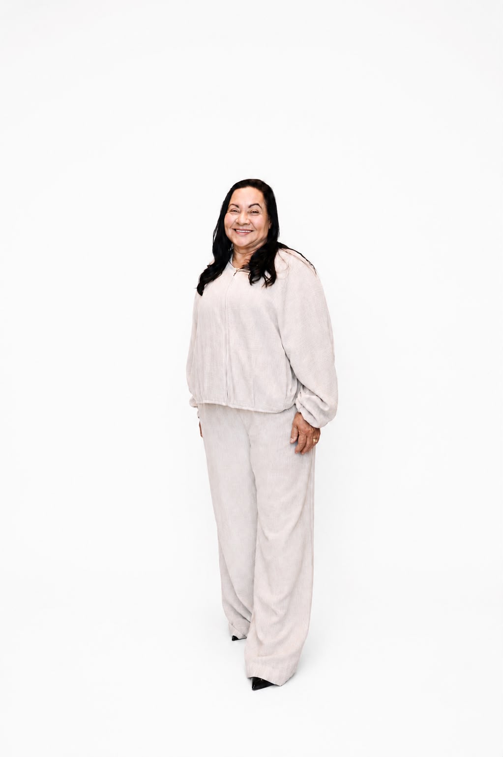 Conjunto Alfaiataria calça Pantalona e camisa c/zíper