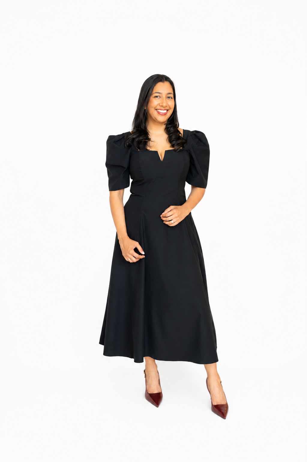 Vestido c/ Mangas Bufantes
