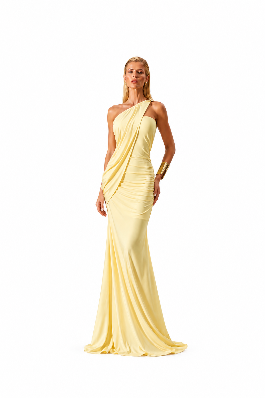 Vestido Trapeado One Shoulder