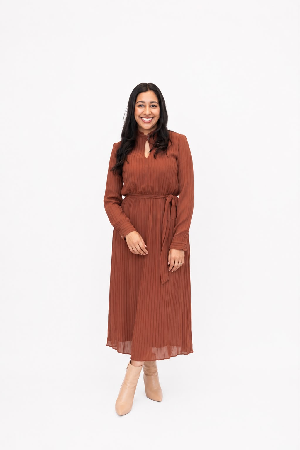Vestido Mídi c/botões na gola