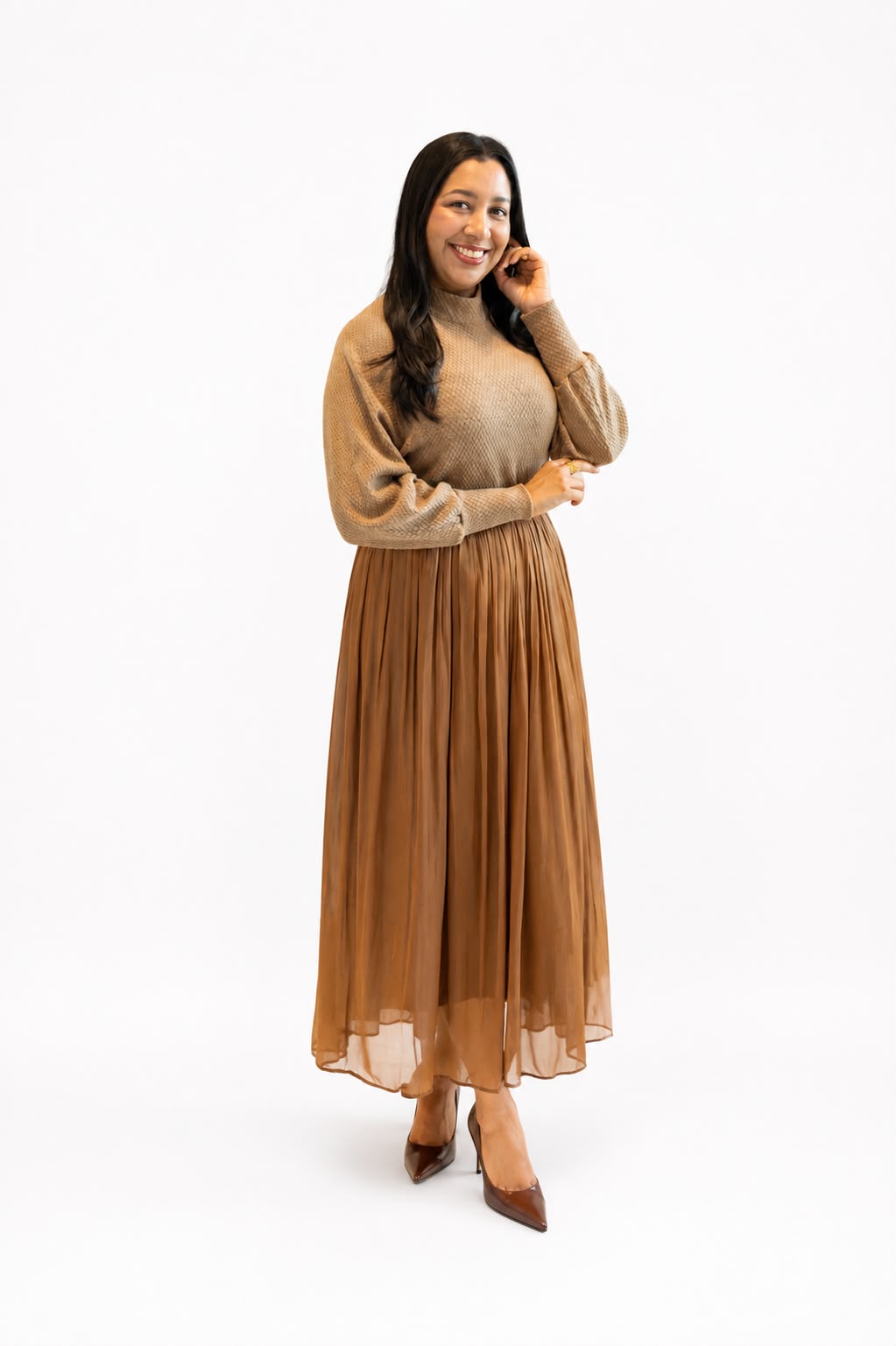 Blusa Texturada gola alta