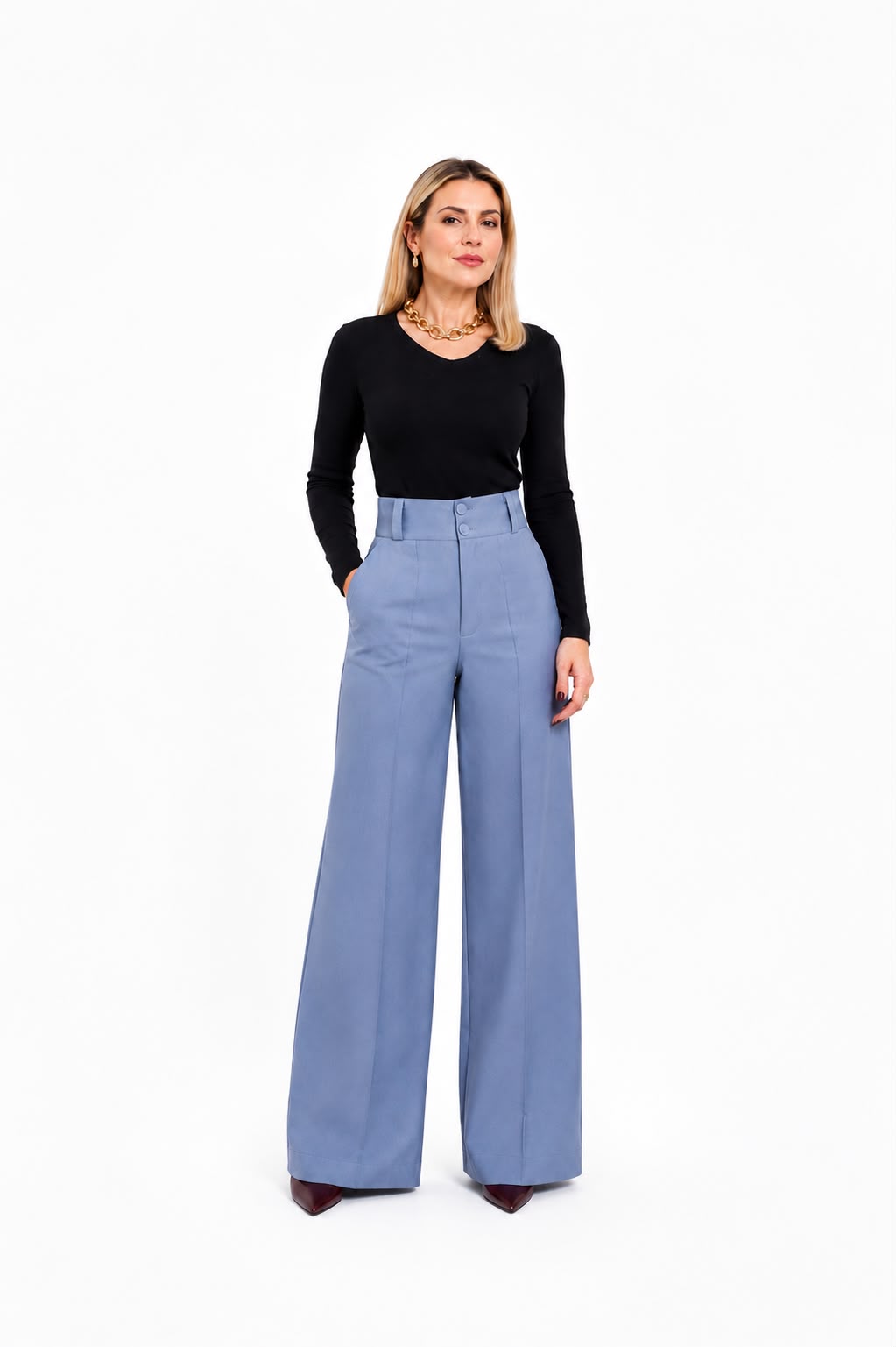 Calça Pantalona de alfaiataria
