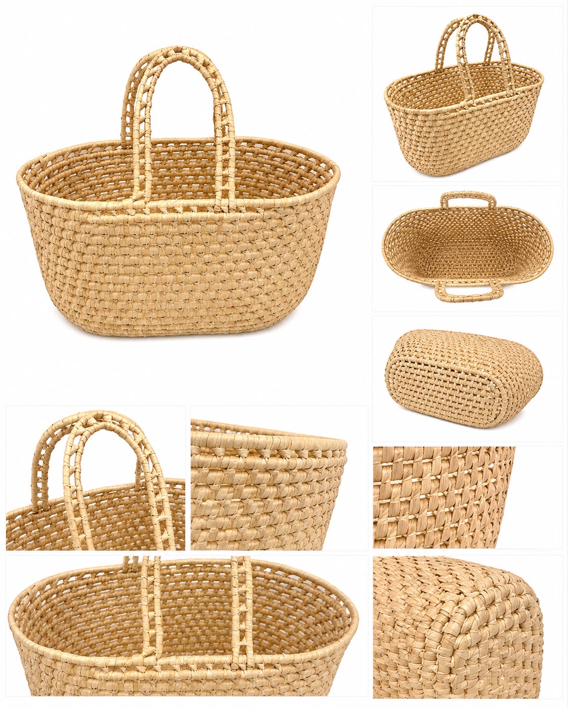 Bolsa de mão em trama natural